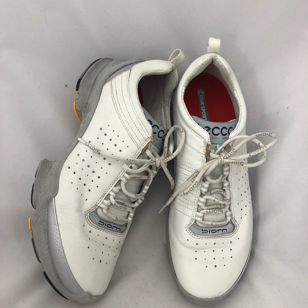 ECCO BIOM WHITE SHOES 41 - Picture 2 of 3